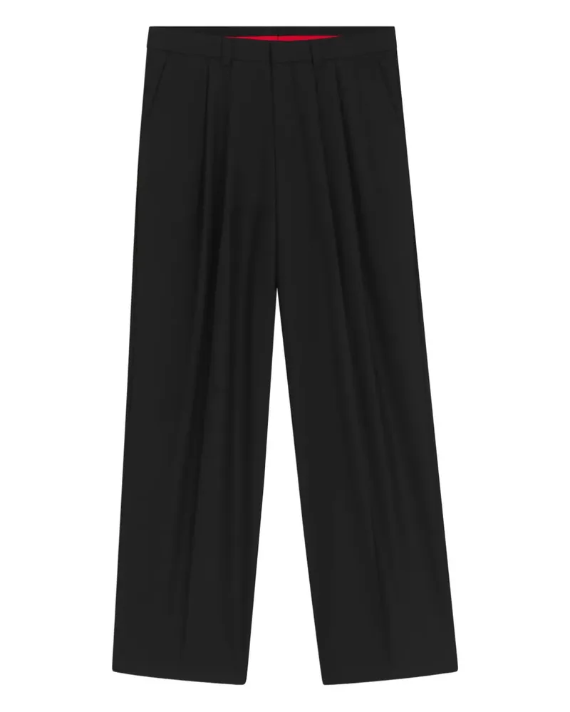 HUGO BOSS Hose mit Bundfalten - Schwarz Schwarz
