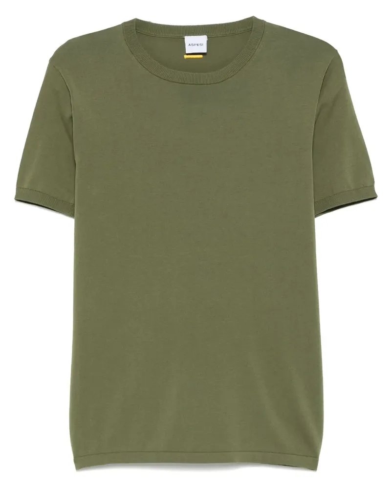 ASPESI Gestricktes T-Shirt - Grün Grün