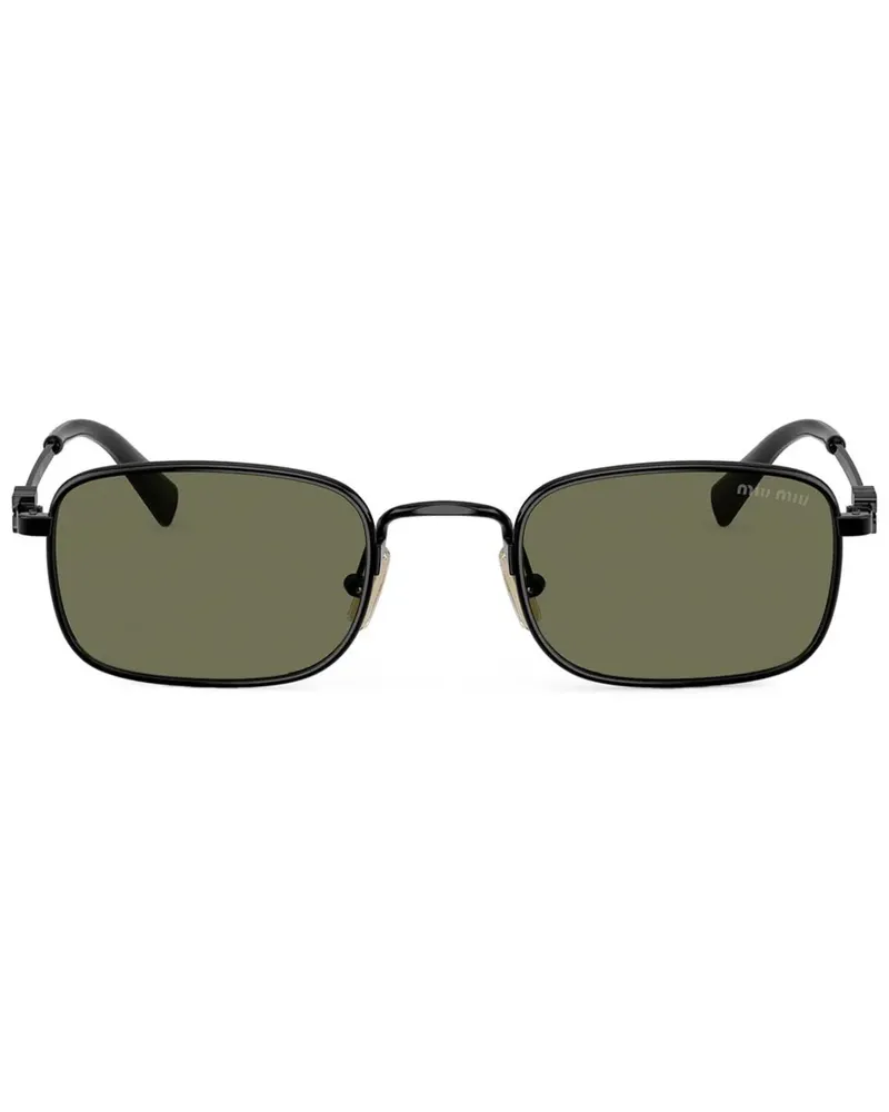 Miu Miu Sonnenbrille mit eckigem Gestell - Schwarz Schwarz