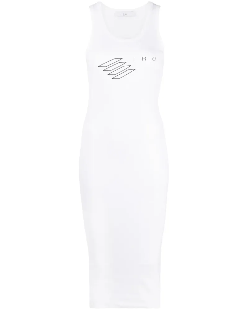 IRO Kleid mit Logo-Print - Weiß Weiß