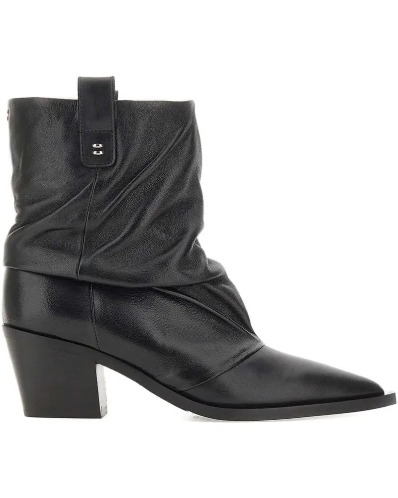 HALMANERA 65mm Taby pointed-toe boots - Schwarz Schwarz