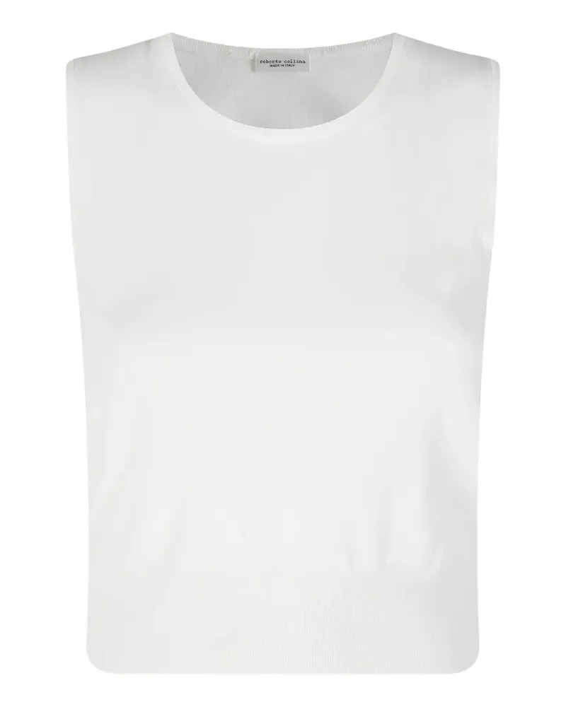 Roberto Collina Girocollo sleeveless top - Weiß Weiß