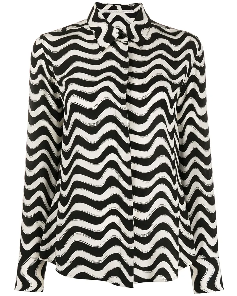 Stella McCartney Hemd mit Print - Schwarz Schwarz