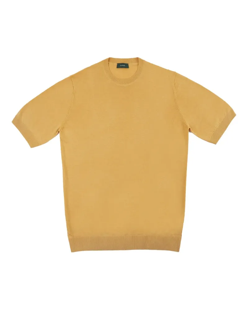 Zanone T-Shirt mit Rundhalsausschnitt - Gelb Gelb