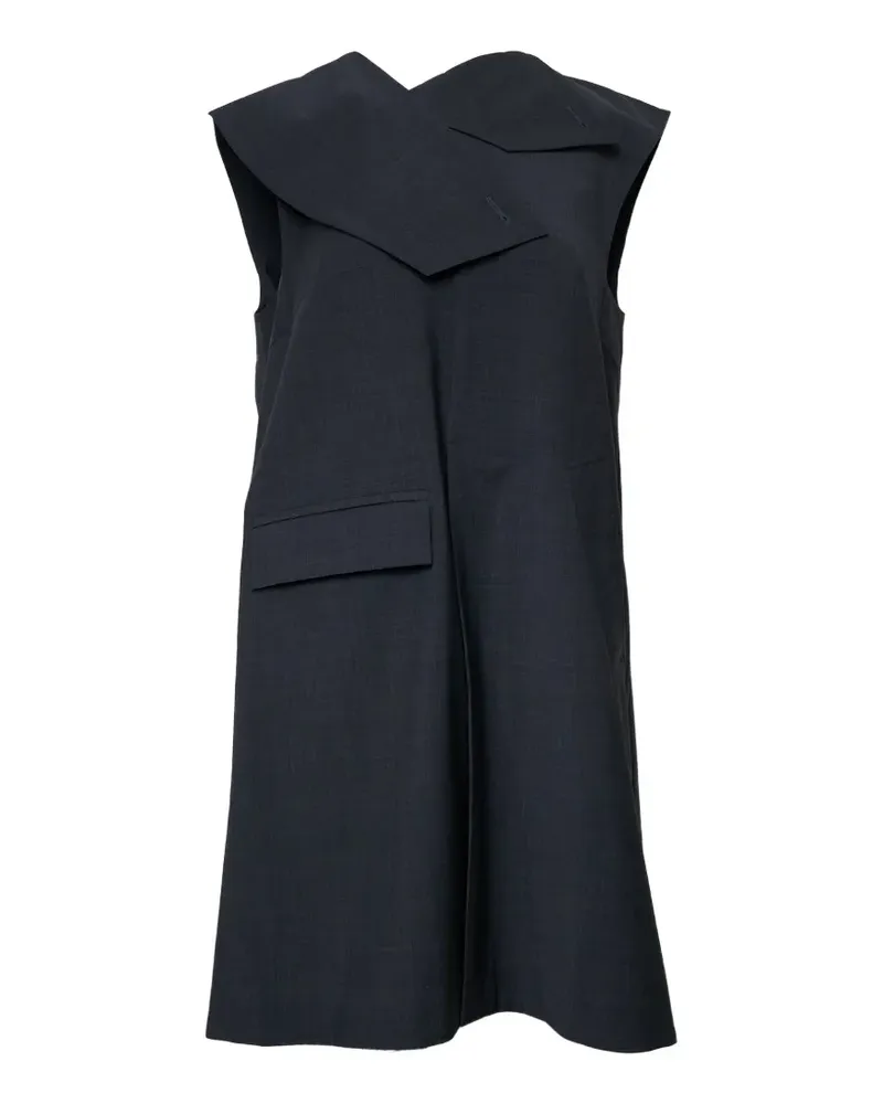 ENFÖLD asymmetric-collar sleeveless jacket - Grau Grau