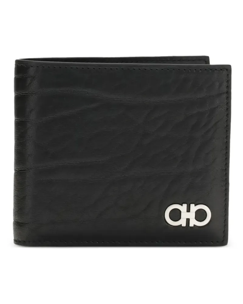 Ferragamo Gancini bifold wallet - Schwarz Schwarz