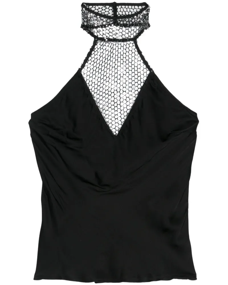ROTATE Birger Christensen Neckholder-Top mit Pailletten - Schwarz Schwarz