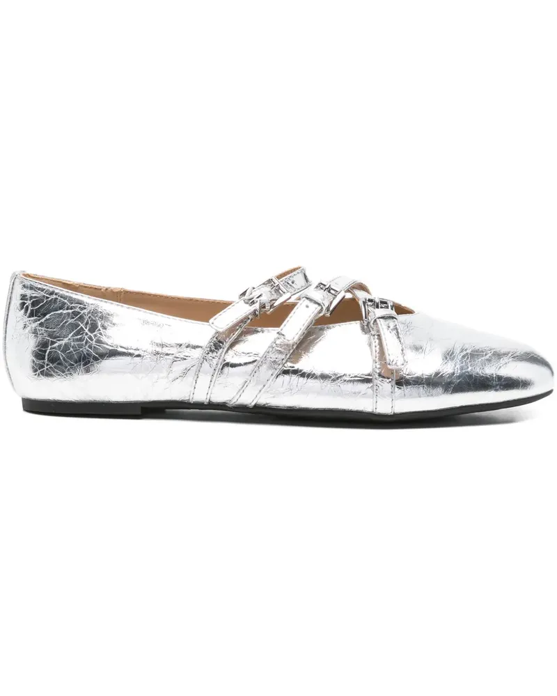 Michael Kors Ballerinas mit Schnallenriemen - Silber Silber