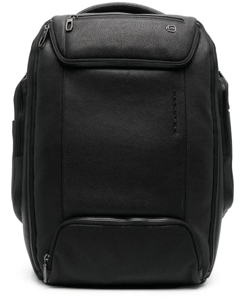 Piquadro Personalisierbarer Laptop-Rucksack 15,6 Zoll - Schwarz Schwarz