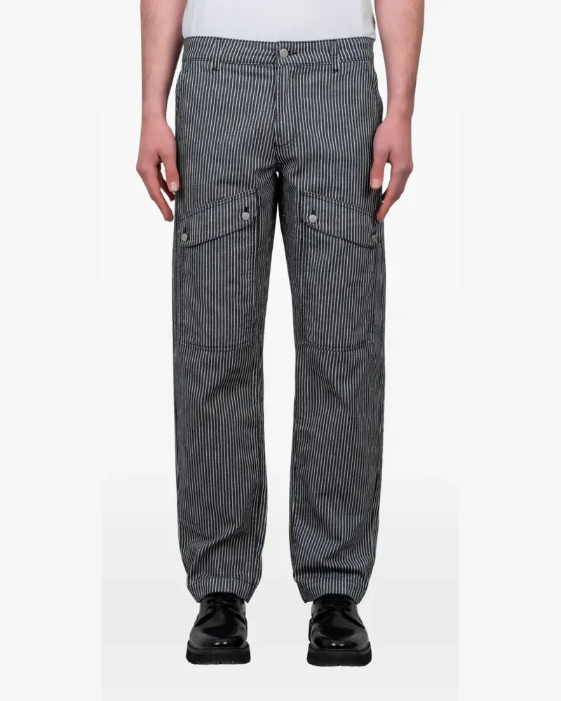 GIMAGUAS Brixton stripe-pattern cargo pants - Blau Blau