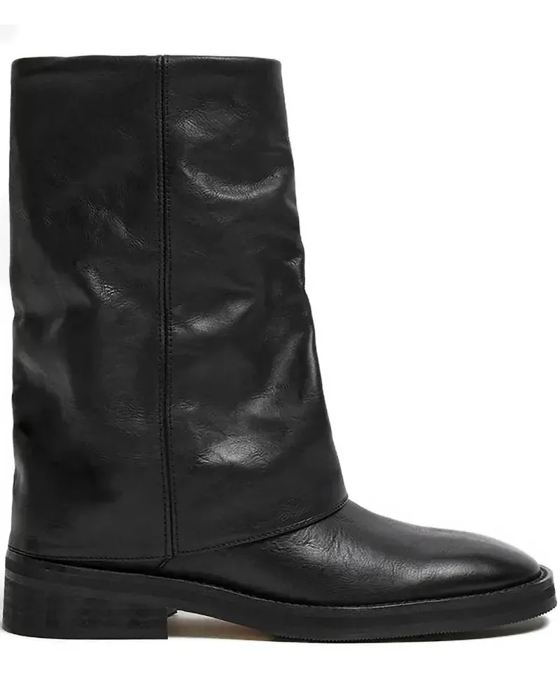 Miista Stiefel aus Leder 20mm - Schwarz Schwarz