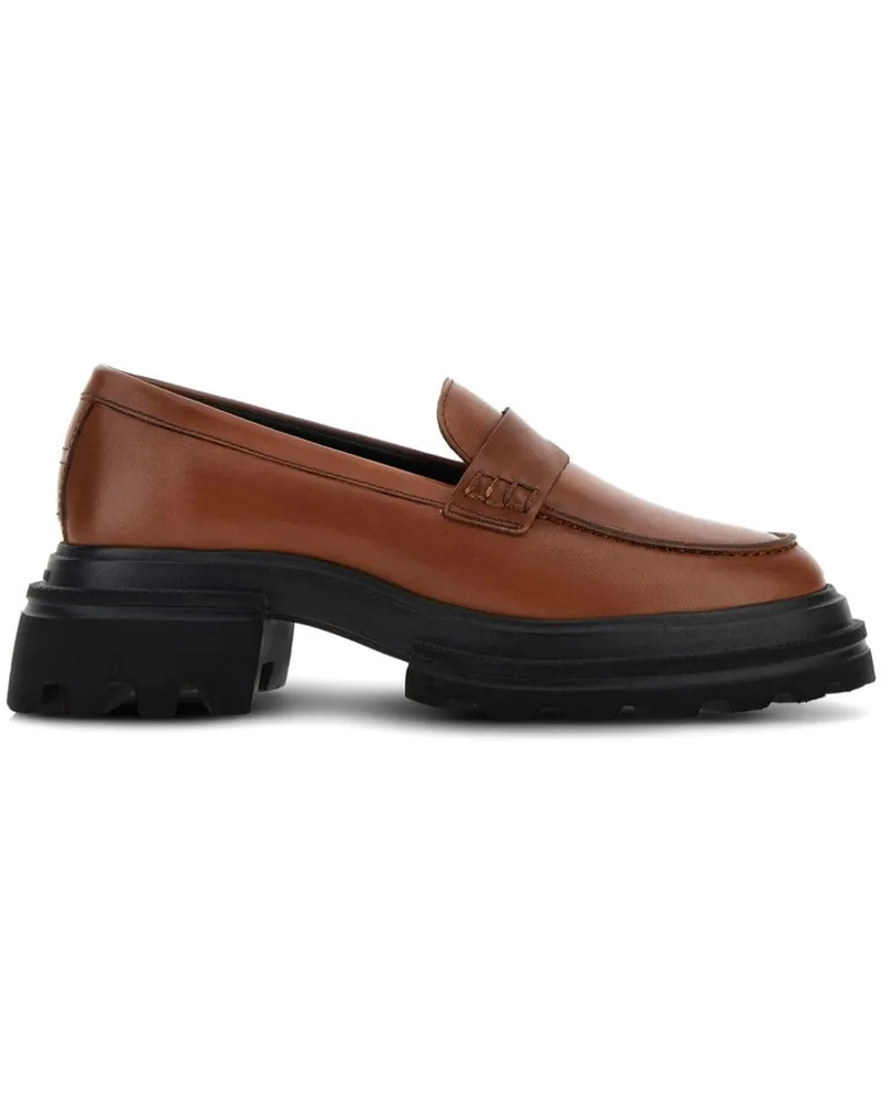 Hogan Loafer mit breiter Sohle - Braun Braun