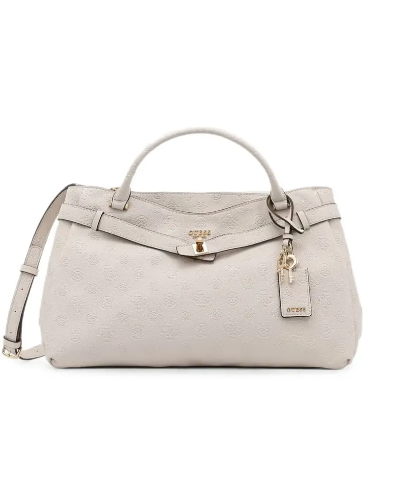 Guess Tote Bag mit Schloss-Prägung - Nude Nude