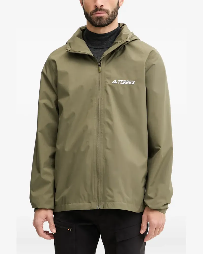 adidas hooded zip jacket - Grün Grün