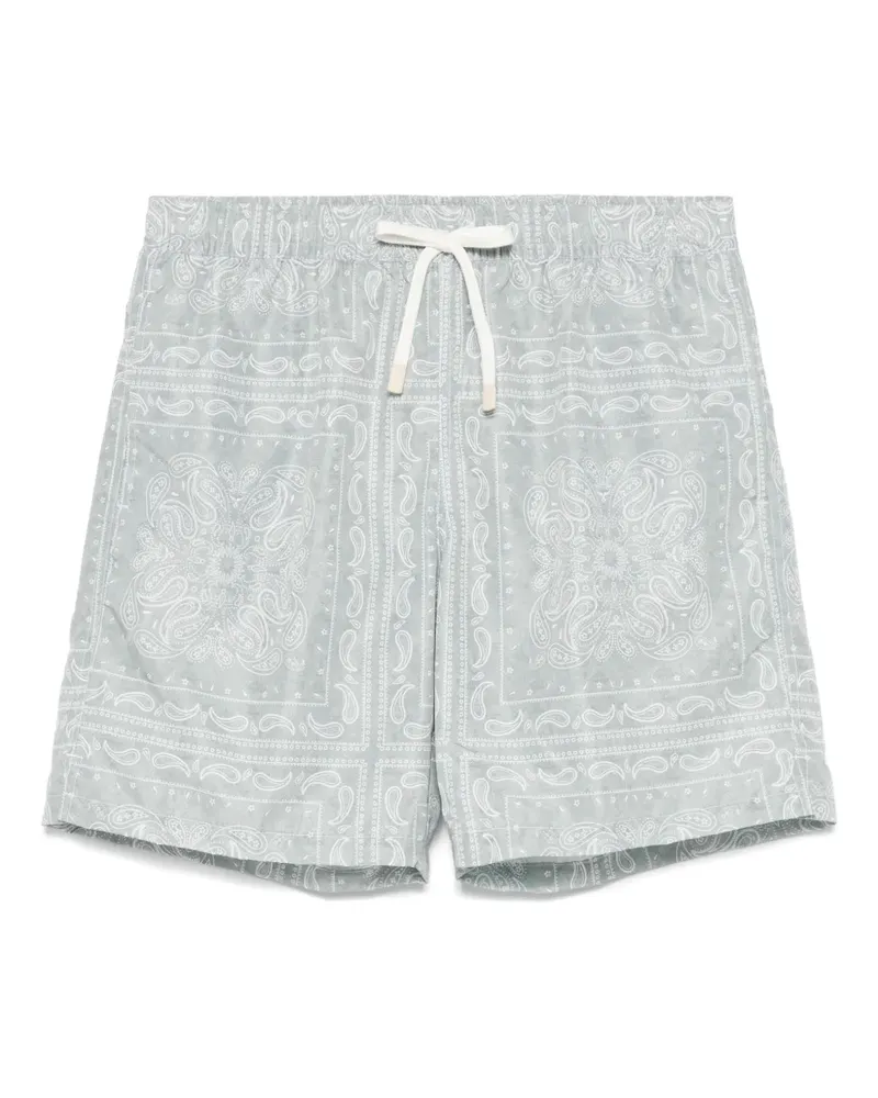 Eleventy Shorts mit Bandana-Print - Grün Grün