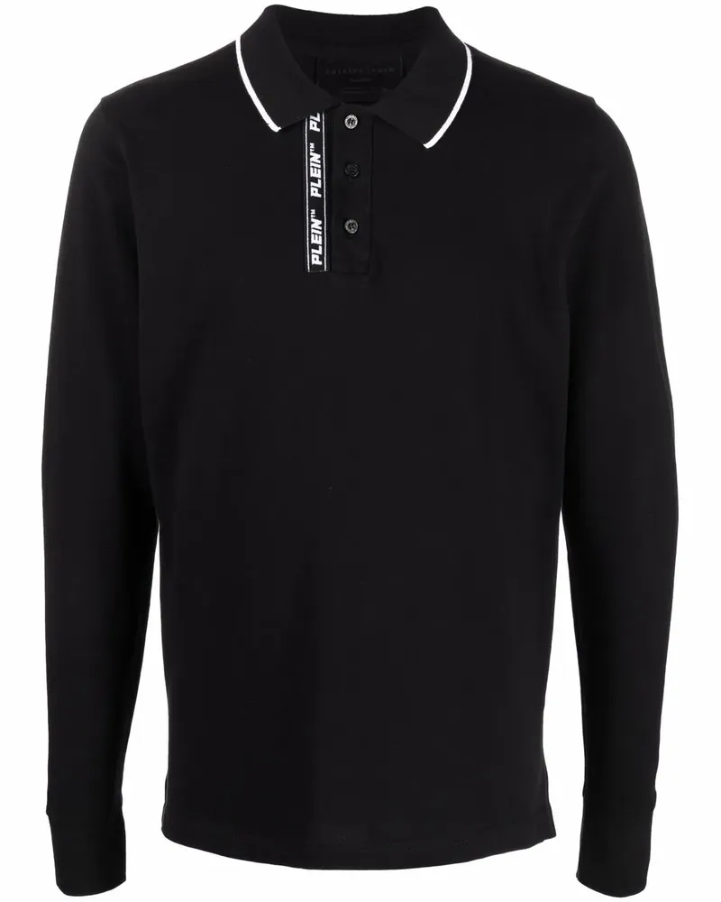 Philipp Plein Poloshirt mit Logo-Stickerei - Schwarz Schwarz