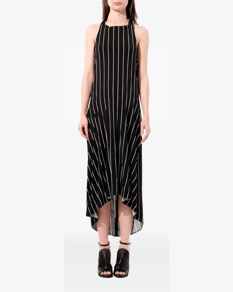 Balenciaga Tablier Kleid mit Nadelstreifen - Schwarz Schwarz