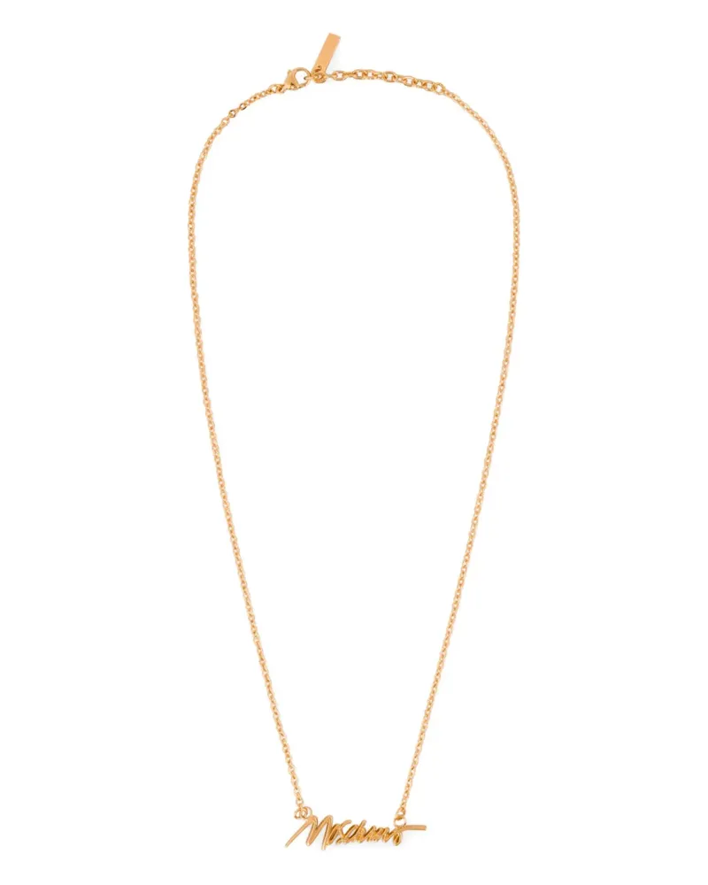 Moschino logo-pendant necklace - Gold Gold