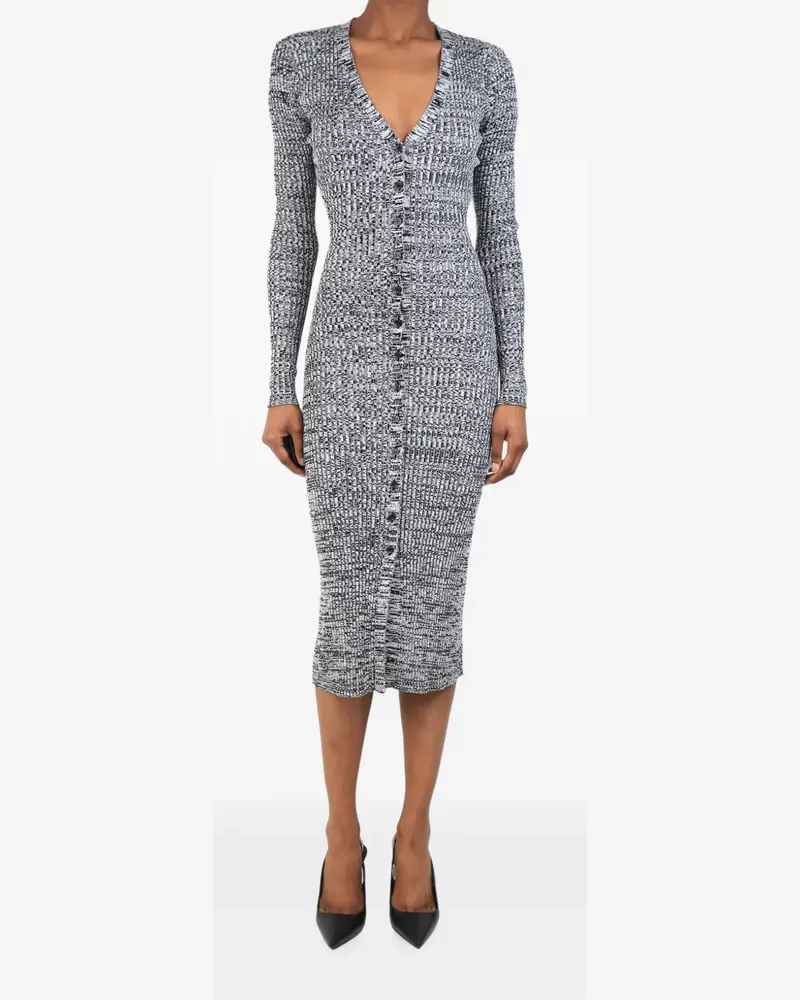 Baum und Pferdgarten melange ribbed-knit midi dress - Schwarz Schwarz
