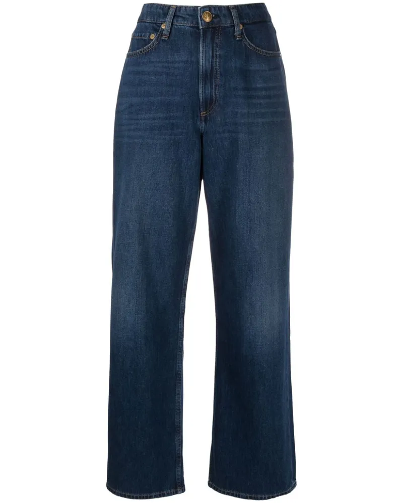 Rag & Bone Halbhohe Wide-Leg-Jeans - Blau Blau