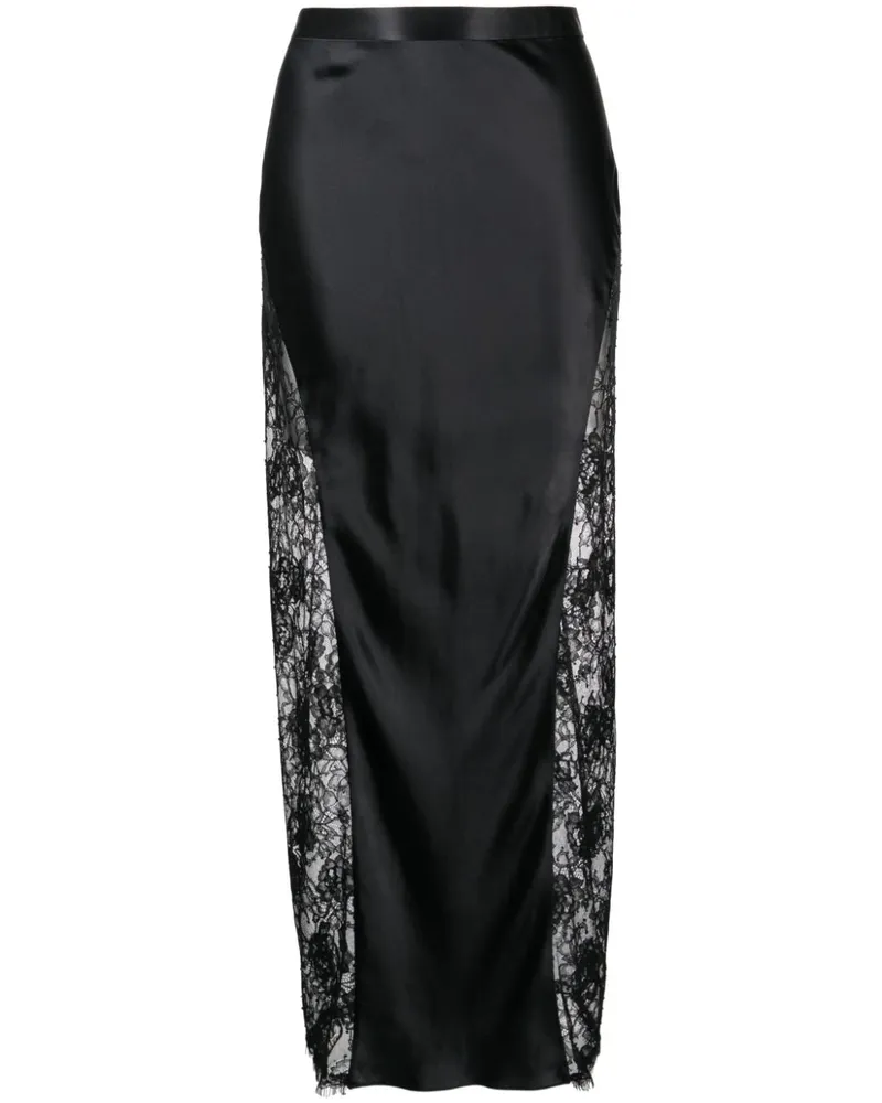 Fleur Du Mal Maxirock aus Spitze - Schwarz Schwarz