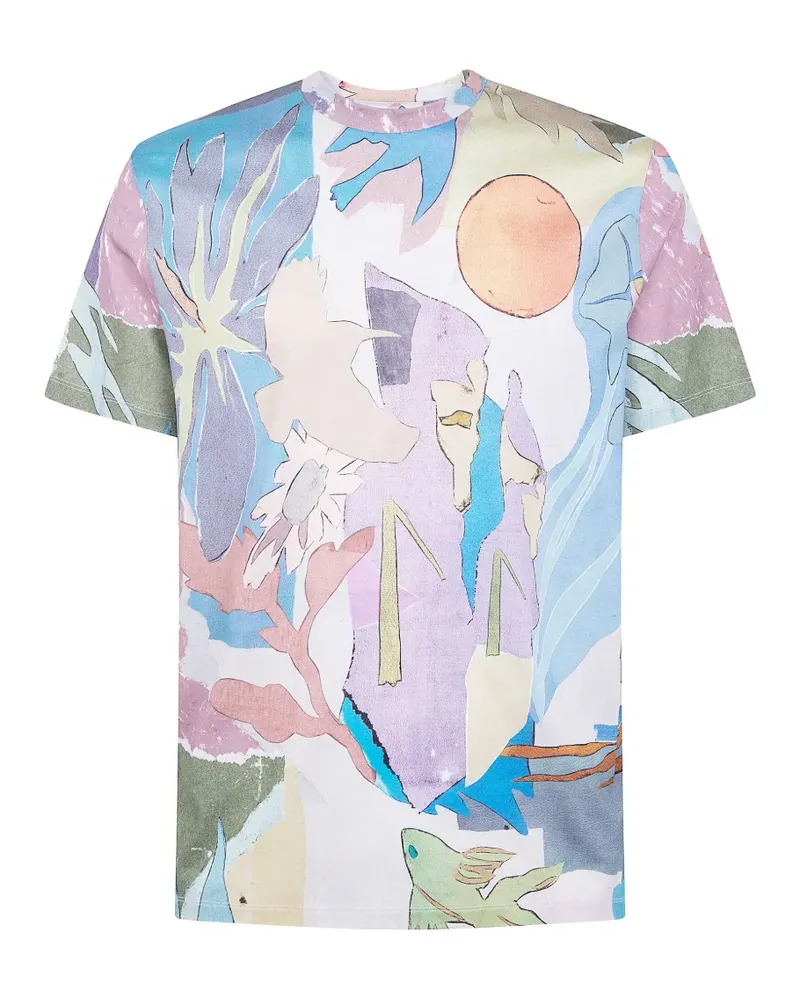 Paul Smith abstract-print T-shirt - Nude Nude