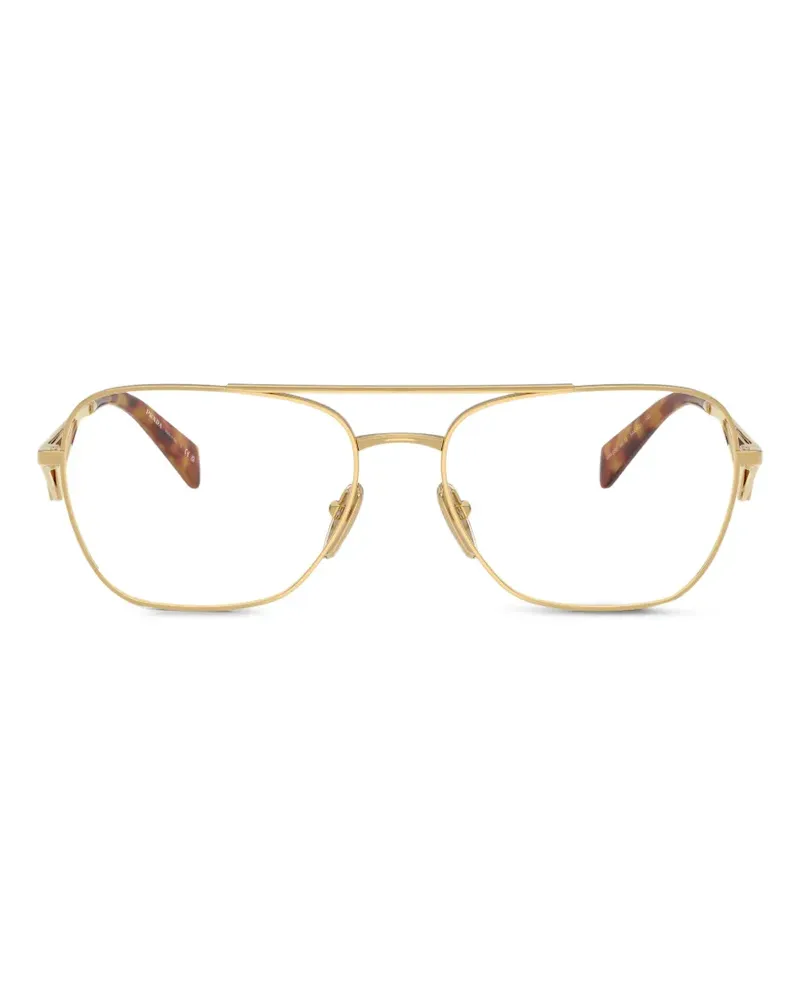 Prada Sonnenbrille mit Brauensteg - Gold Gold