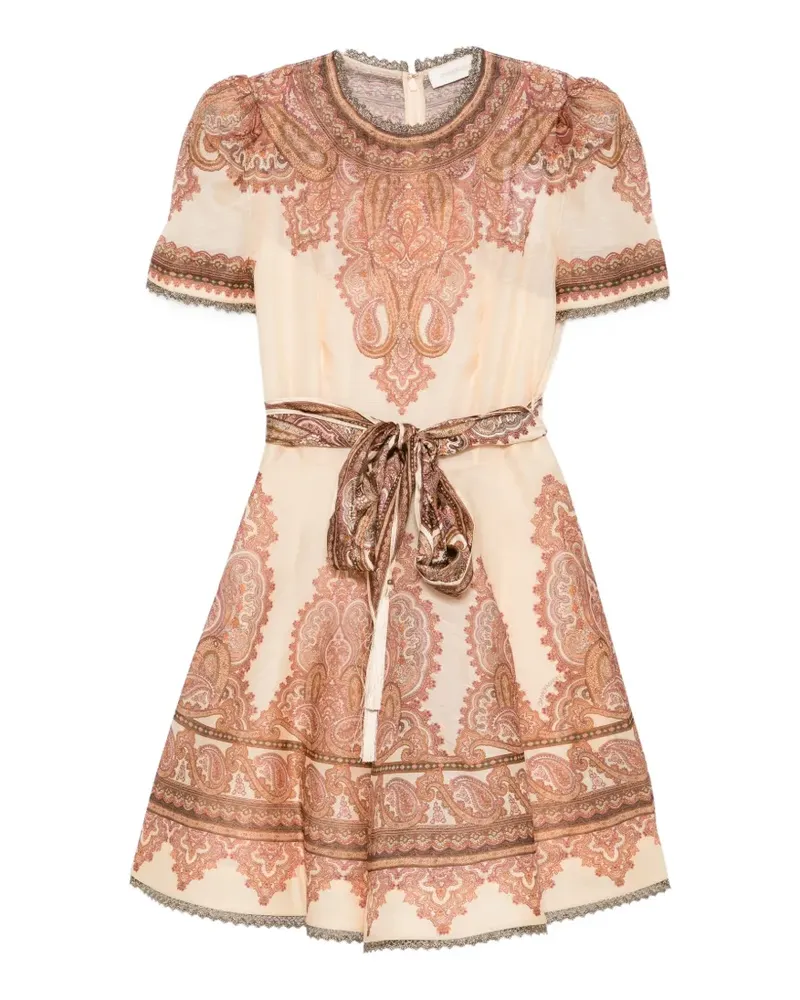 Zimmermann Minikleid mit Paisley-Print - Nude Nude