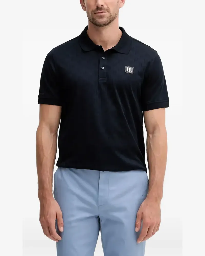 Karl Lagerfeld Poloshirt mit Logo-Patch - Blau Blau