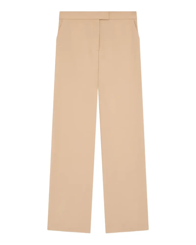 LARDINI gabardine straight-leg trousers - Nude Nude