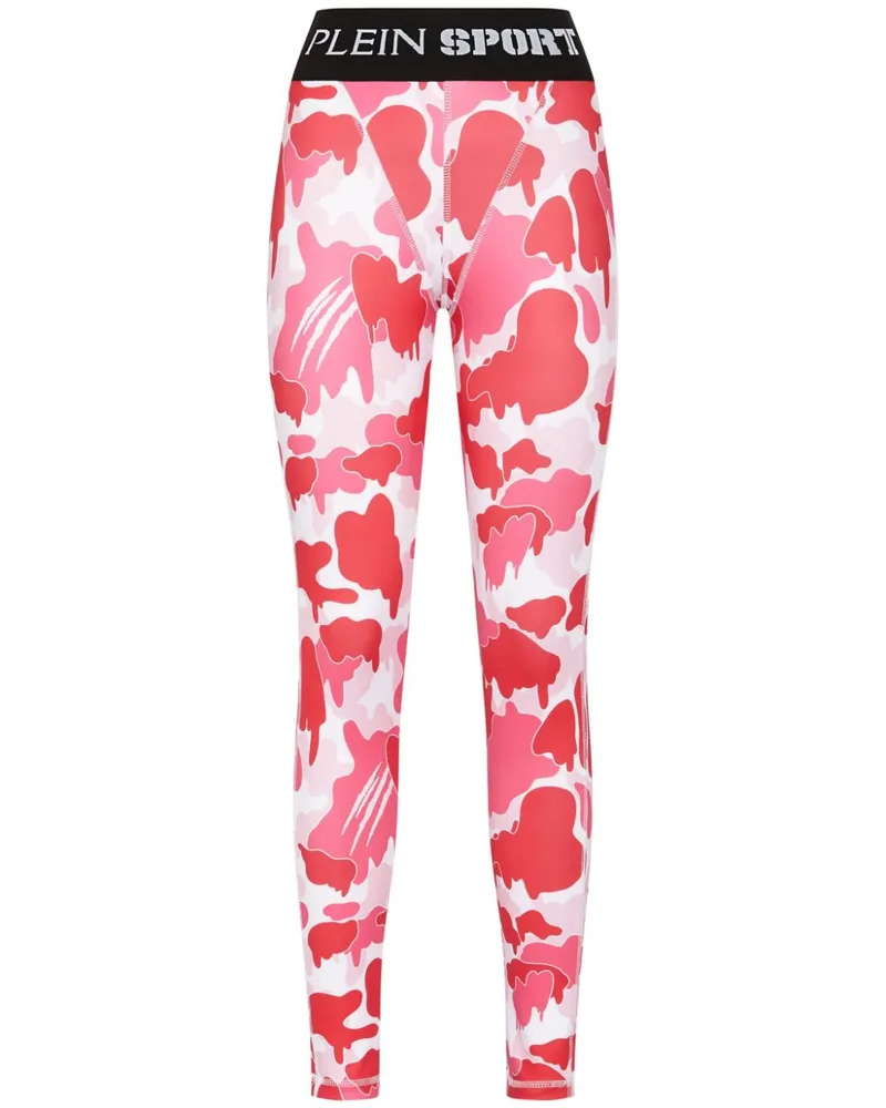 Philipp Plein Leggings mit Camouflage-Print - Rosa Rosa
