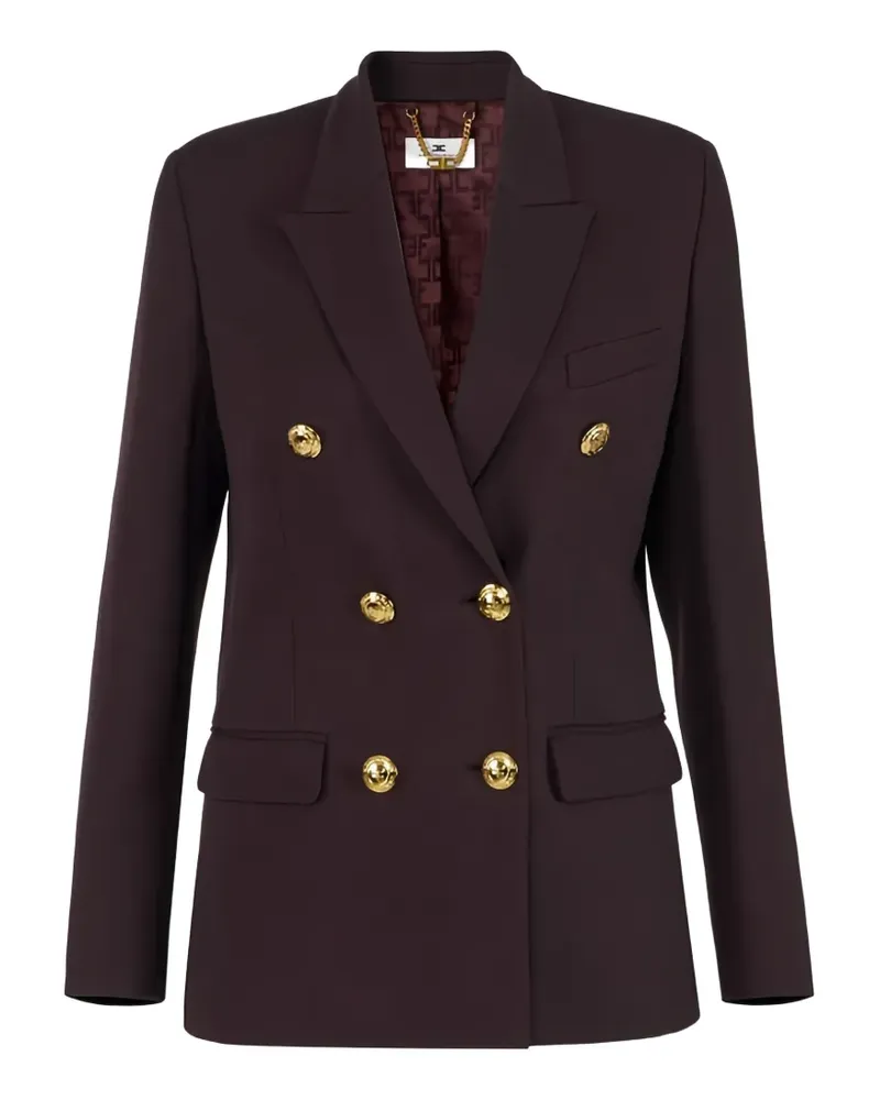 Elisabetta Franchi double-breasted button blazer - Braun Braun