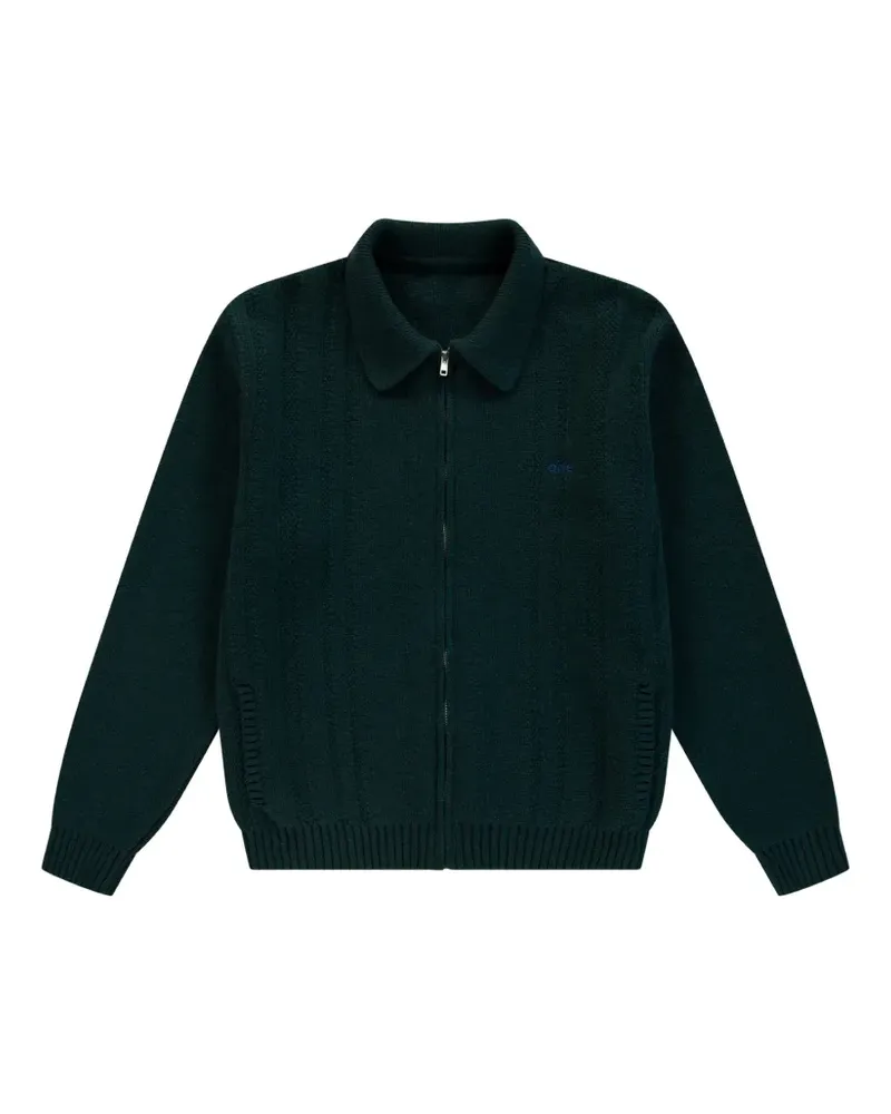 Arte Antwerp Cardigan mit Zopfmuster - Grün Grün