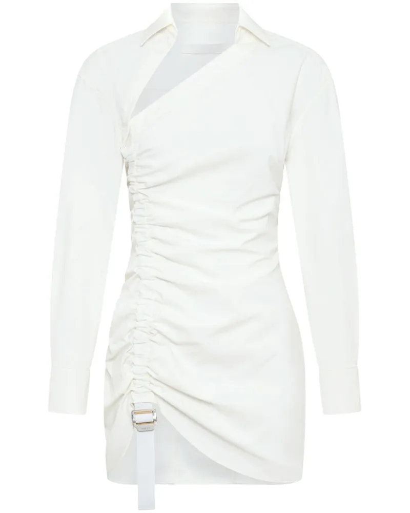 Dion Lee Asymmetrisches Minikleid mit Raffung - Weiß Weiß