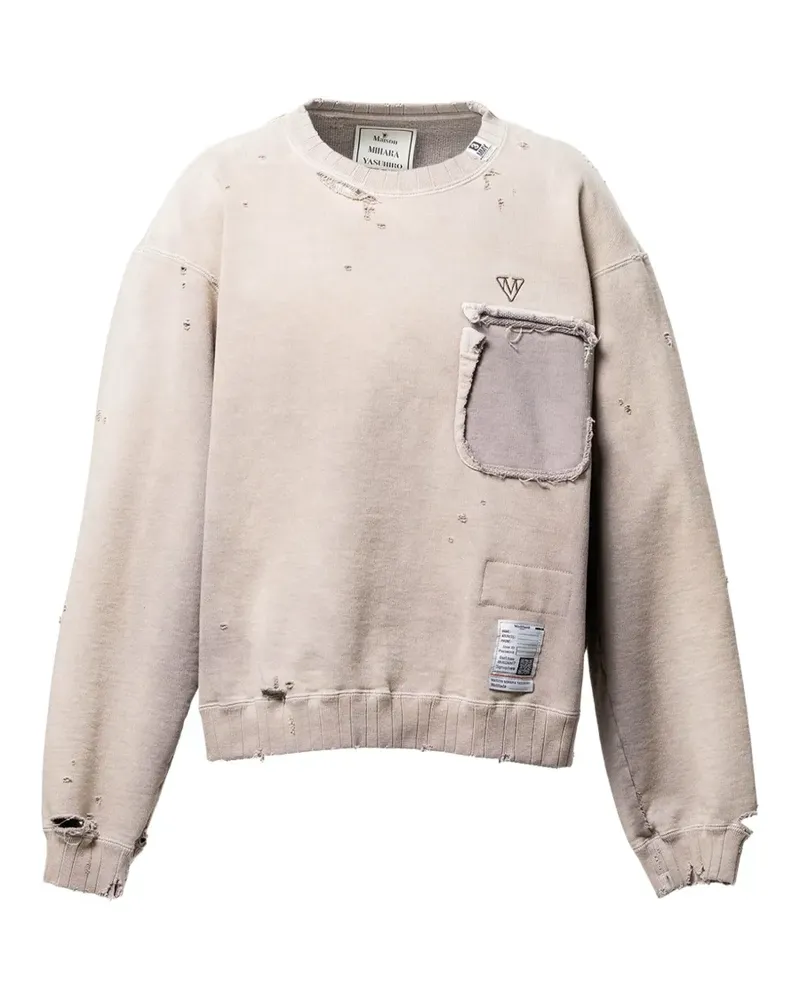 MIHARAYASUHIRO sun-faded sweatshirt - Nude Nude