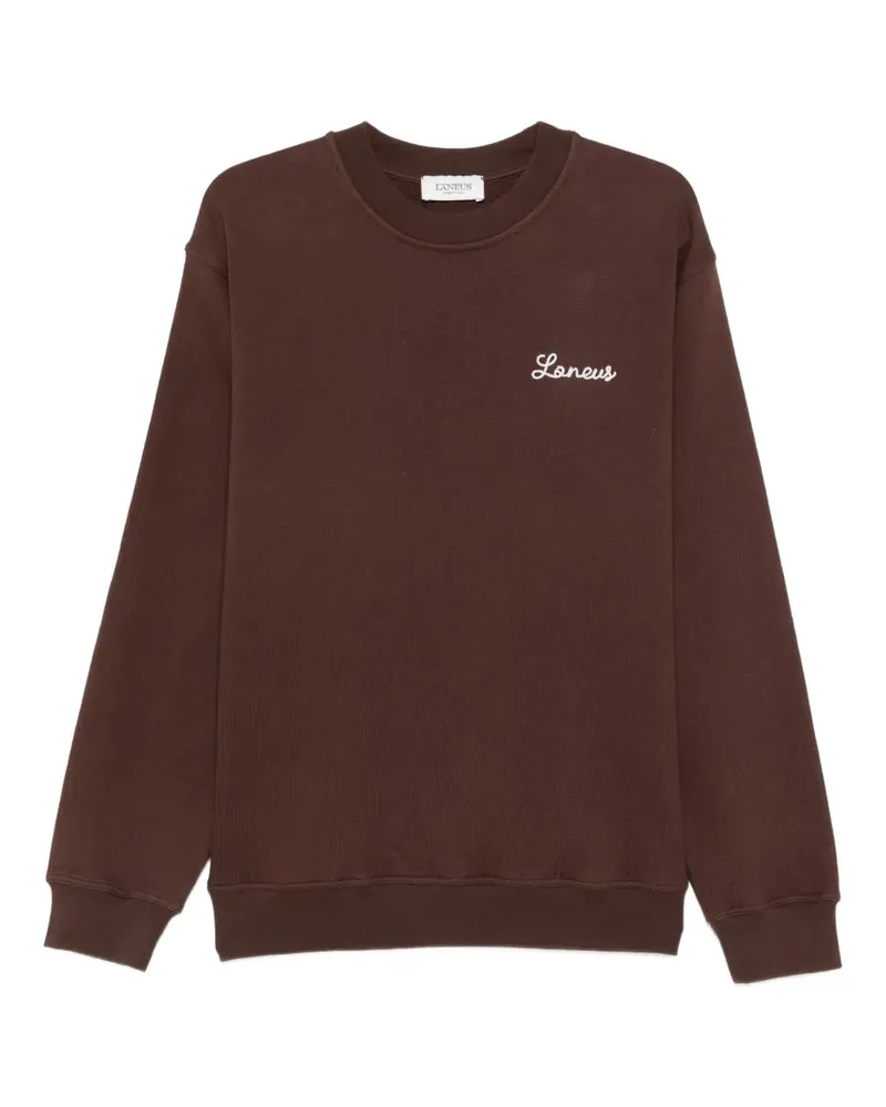 Laneus Sweatshirt mit Logo-Stickerei - Braun Braun