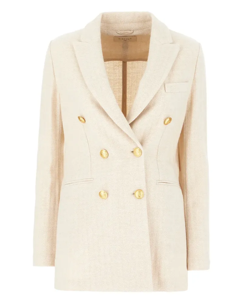 CIRCOLO 1901 herringbone double-breasted jacket - Nude Nude