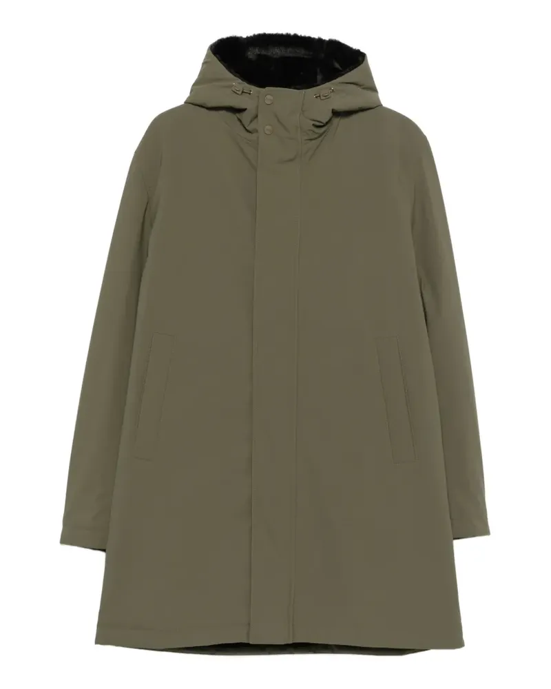 Herno Kapuzenjacke mit Faux Fur - Grün Grün