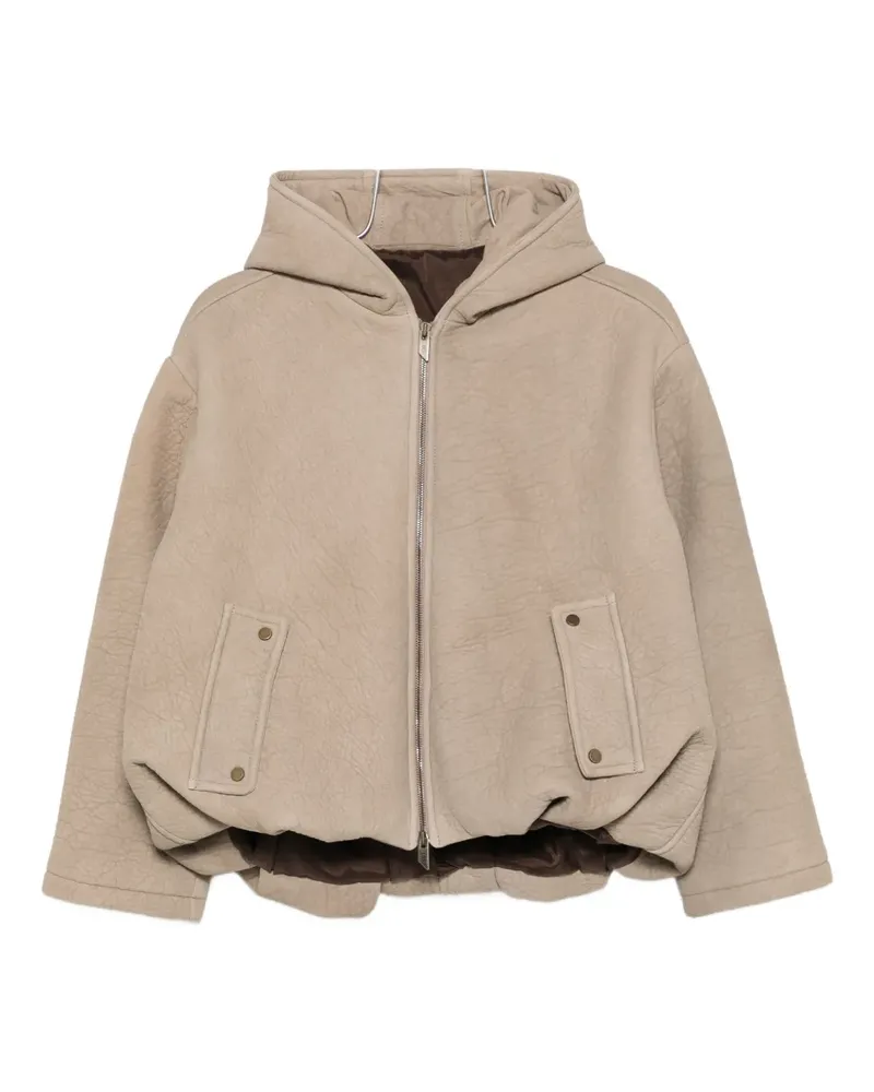 Salvatore Santoro hooded zip-fastening jacket - Nude Nude