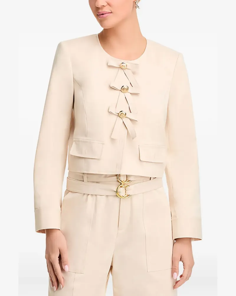 Cinq à Sept Paige Twill-Jacke mit Schleifendetail - Nude Nude