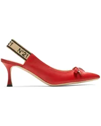 N° 21 Slingback-Pumps mit Schleife 60mm Rot