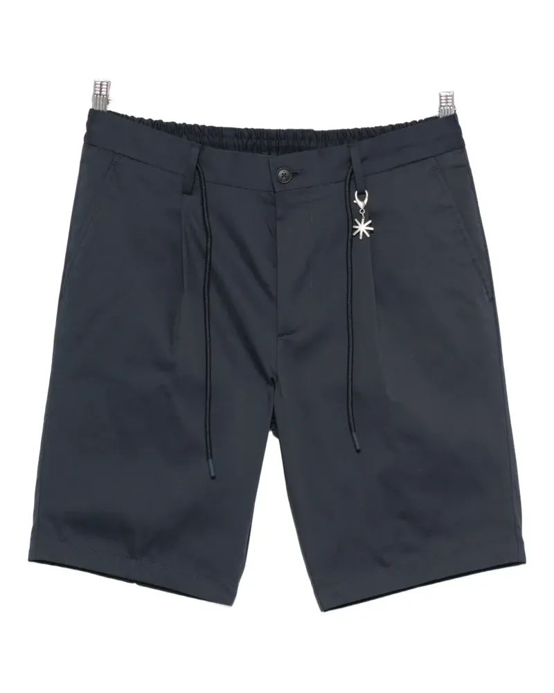 Manuel Ritz pleated drawstring shorts - Blau Blau