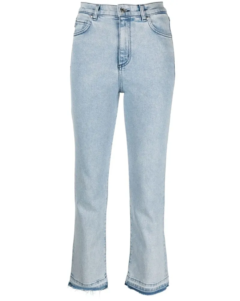 HUGO BOSS Gerade Cropped-Jeans - Blau Blau