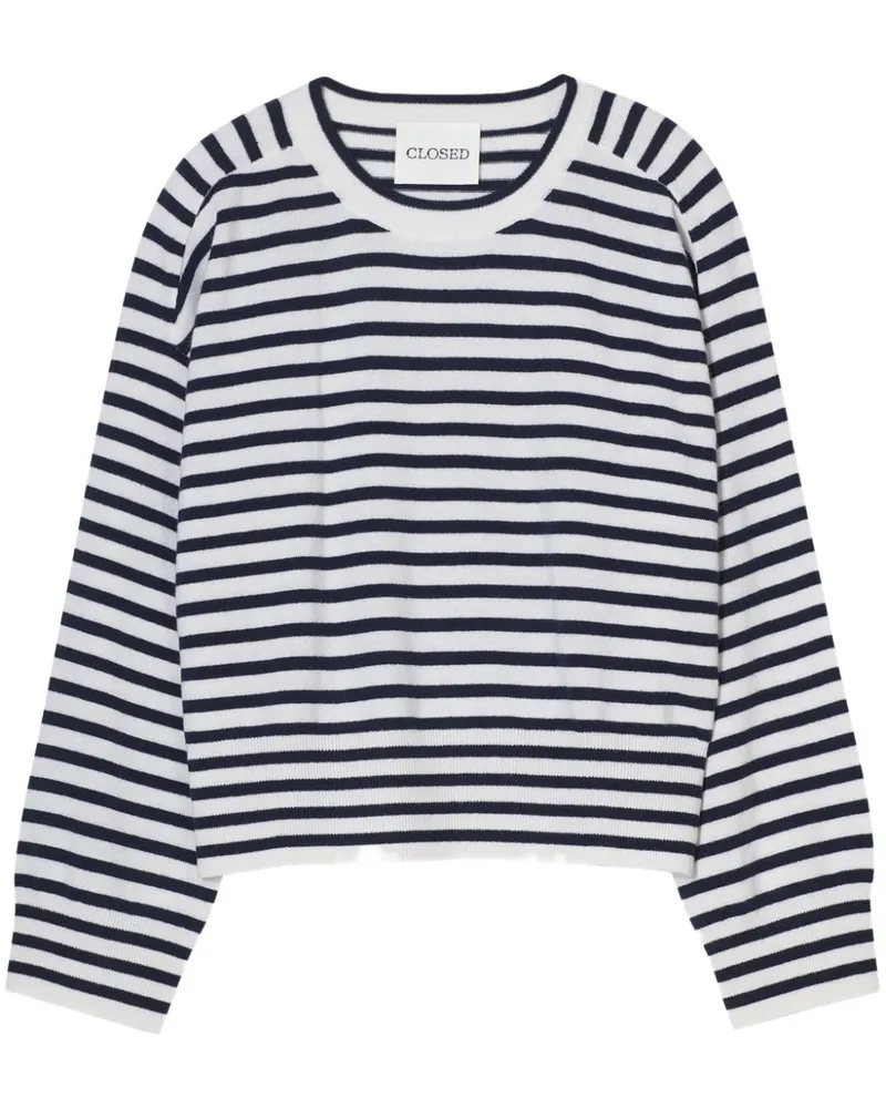 Closed Gestreifter Kaschmirpullover - Blau Blau