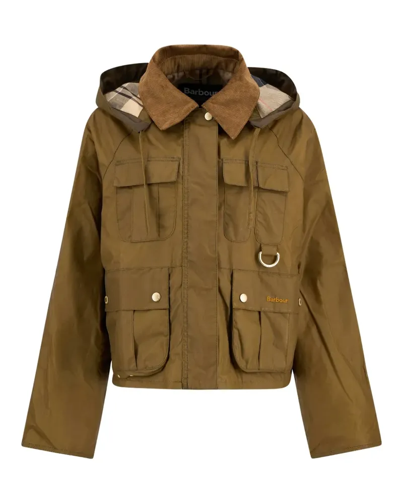 Barbour Liza Kapuzenjacke mit Cordkragen - Braun Braun