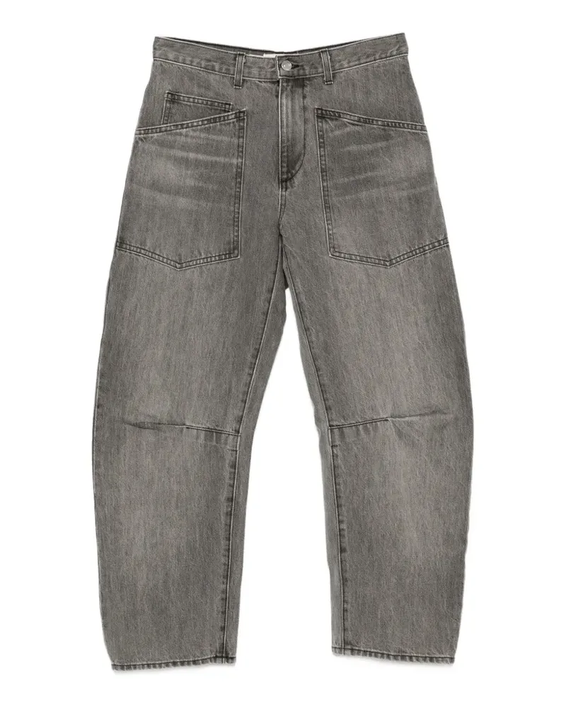 Nili Lotan faded patch-pocket jeans - Grau Grau