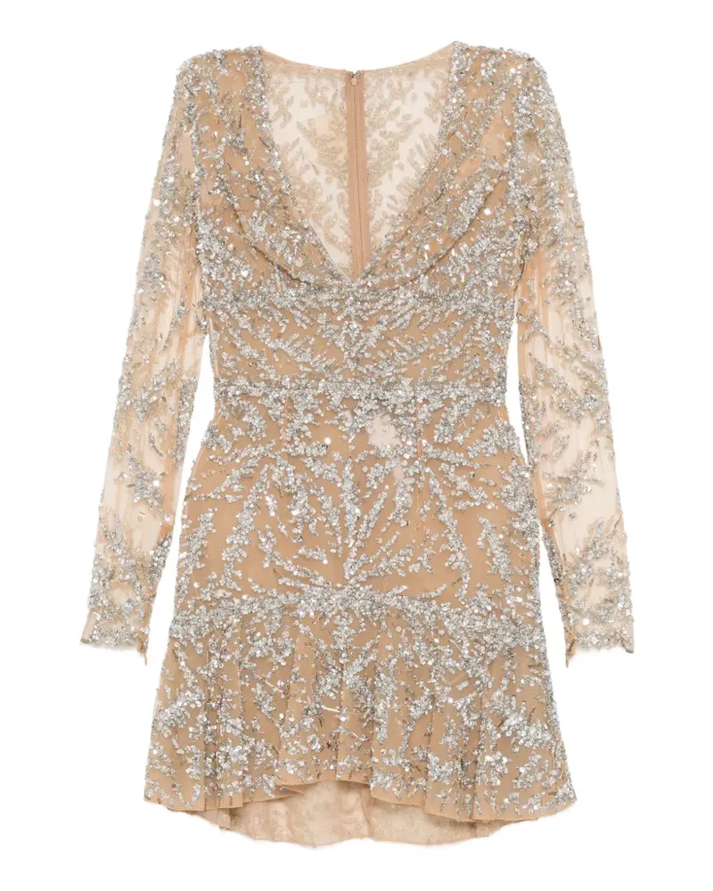 Zuhair Murad Tüllkleid mit Paillettenverzierung - Nude Nude
