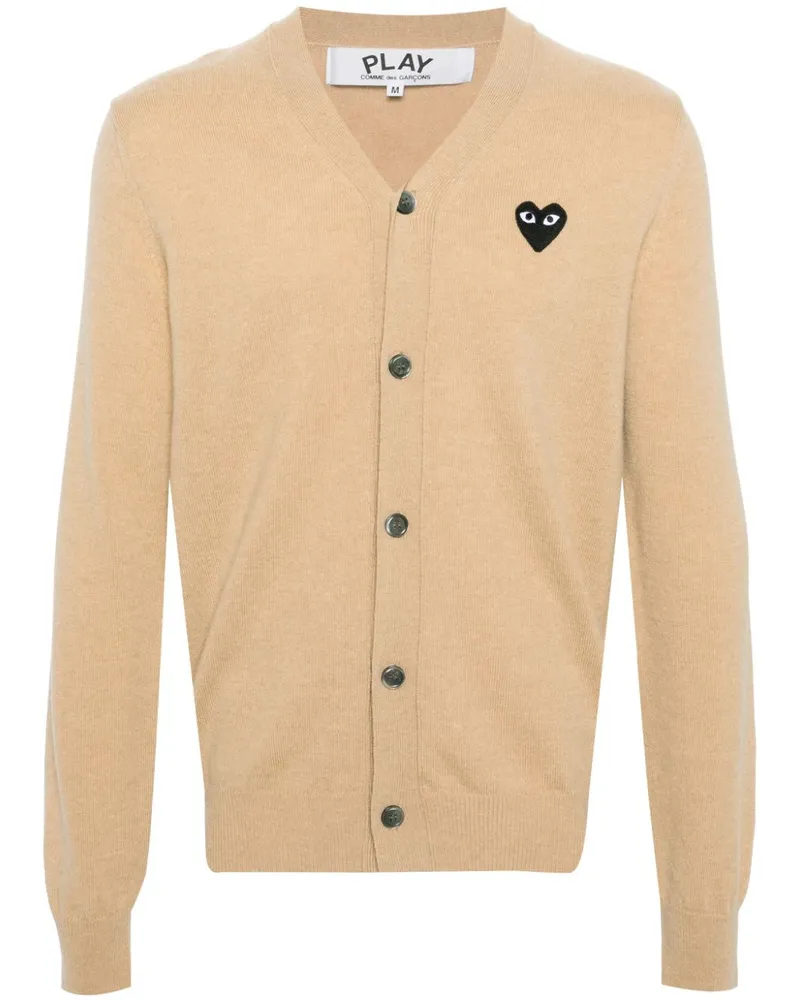 Comme des Garçons Cardigan mit Herz-Patch - Nude Nude