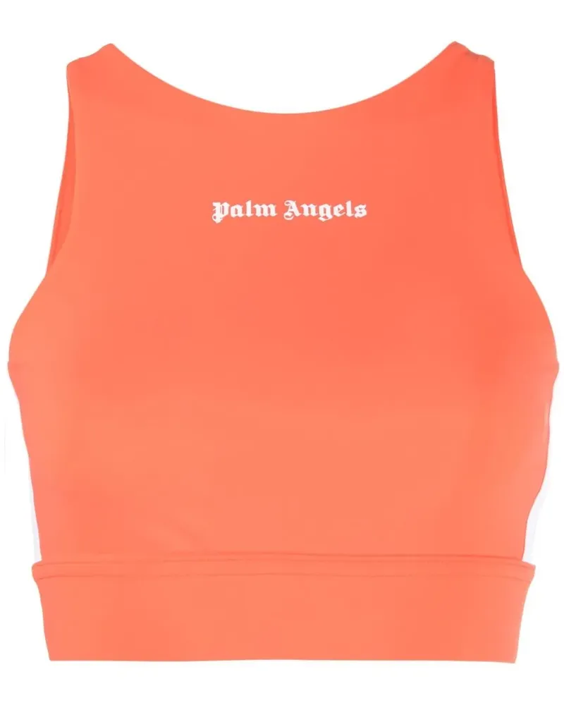 Palm Angels Top mit Logo-Print - Orange Orange