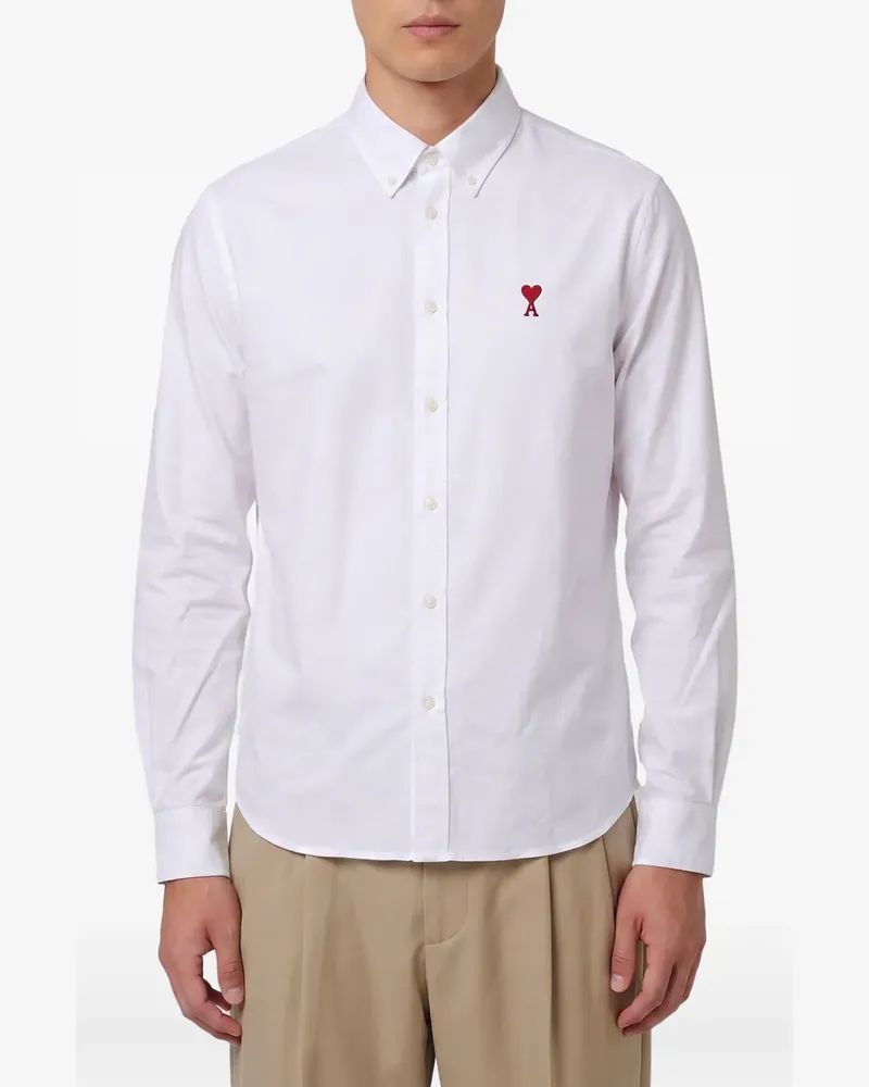 AMI Paris white cotton shirt with Ami de Coeur - Weiß Weiß